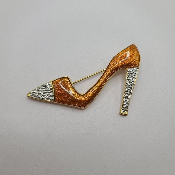High Heel Stiletto Shoe Brooch Pin - Picture 1 of 3